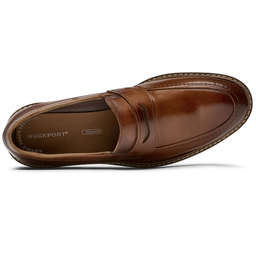 Rockport Loafers For Mens Brown - Kenton Penny - LN0972143